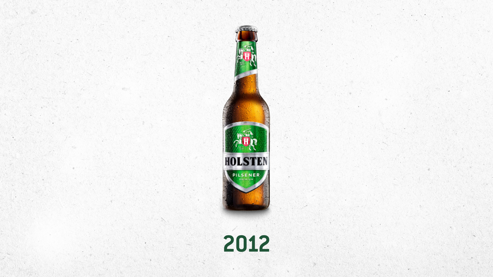 Holsten Bier Flasche und Logo von 2012