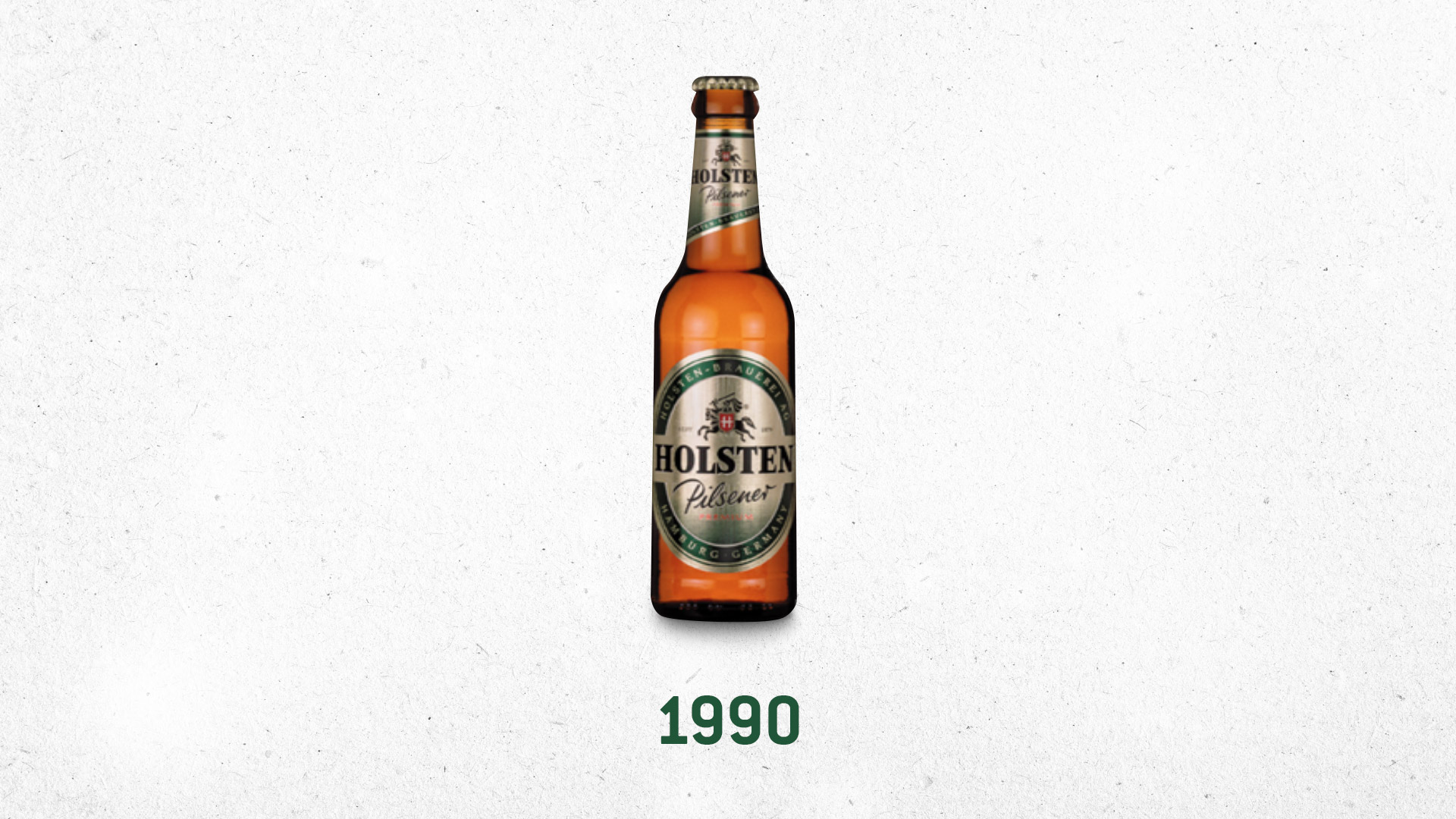 Holsten Bier Flasche und Logo von 1990