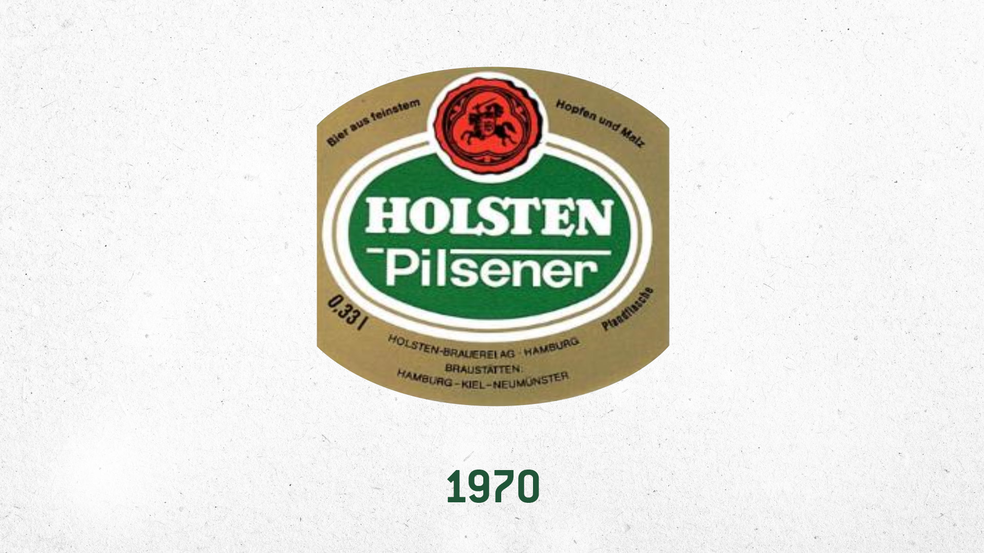 Holsten Bier historisches Etikett von 1970